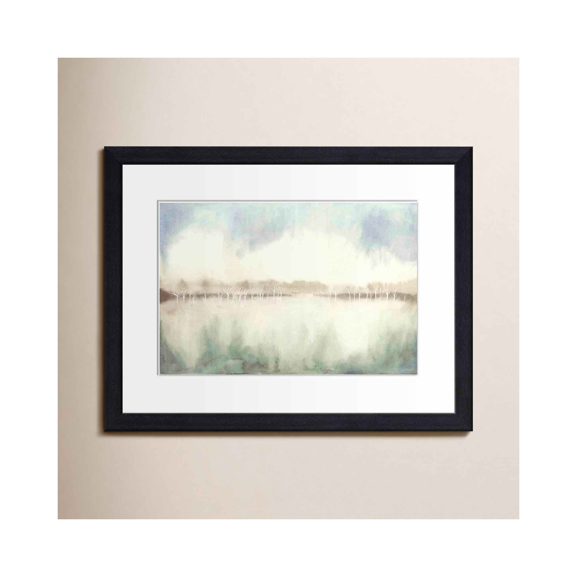 Mid Morning Mist I by Grace Popp, Black, 32"H x 48"W