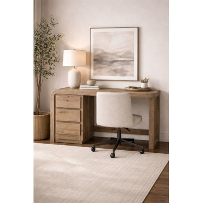 English Knotty Oak Junior Executive Desk