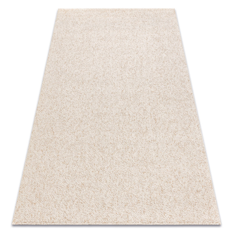 Oveta Solid Colour Area Rug, Cream coloured, Rectangular 80 x 150cm