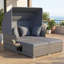  Coussins de table d'appoint pour terrasse en rotin