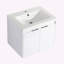 Meuble-lavabo de 36 pouces avec lavabo en résine, portes à fermeture en douceur, armoire latérale et conception en contreplaqué écologique