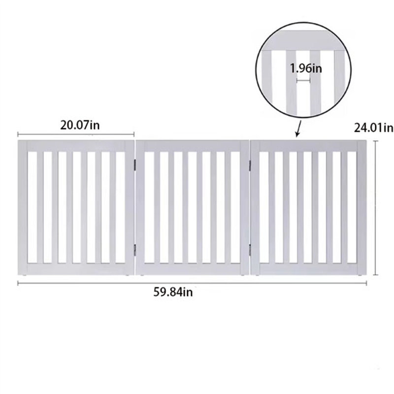 24.01'' H Panel Solid Wood Exercise Pen