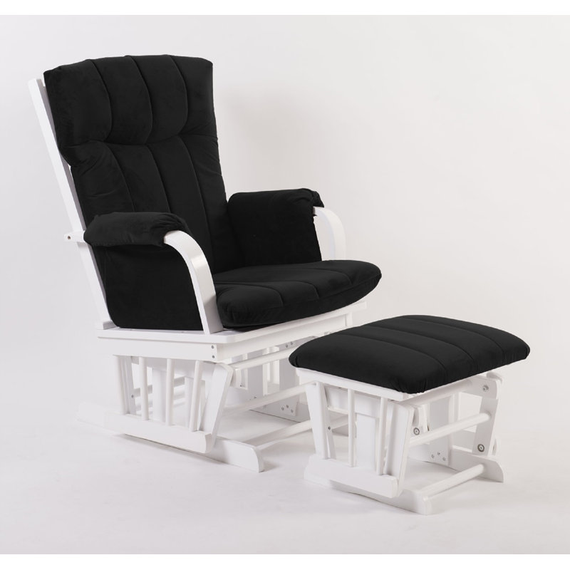 Fauteuil oscillant avec repose-pieds Dake, Gris foncé