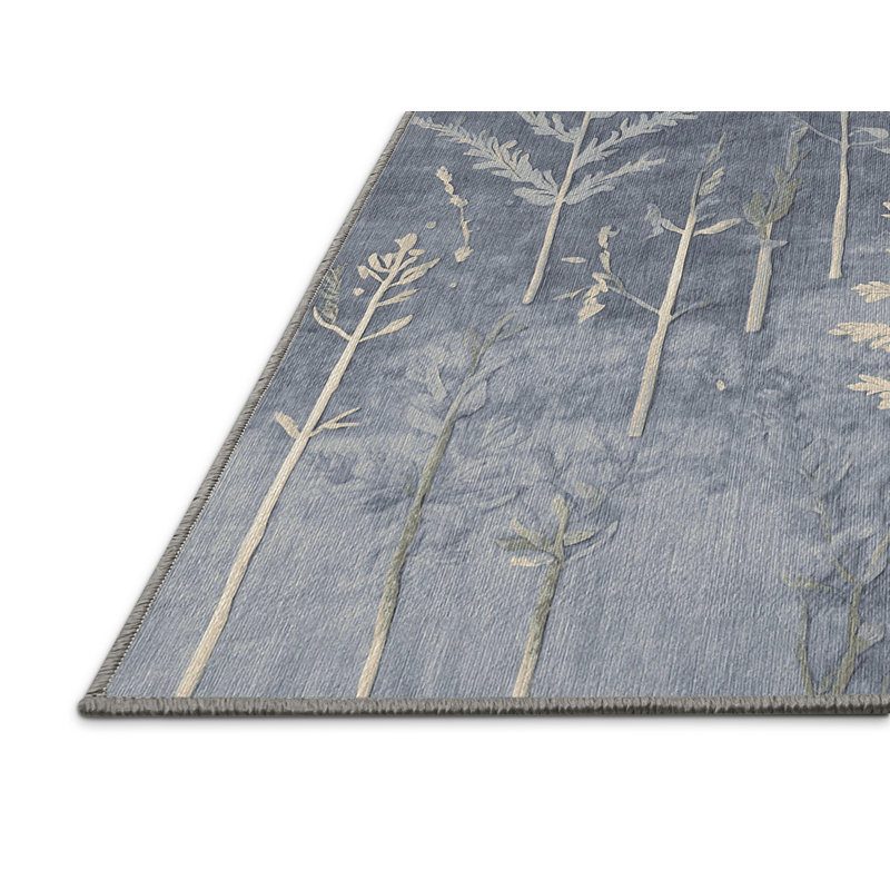 Tapis gris lavable à la machine, Rectangle 8 pi x 10 pi