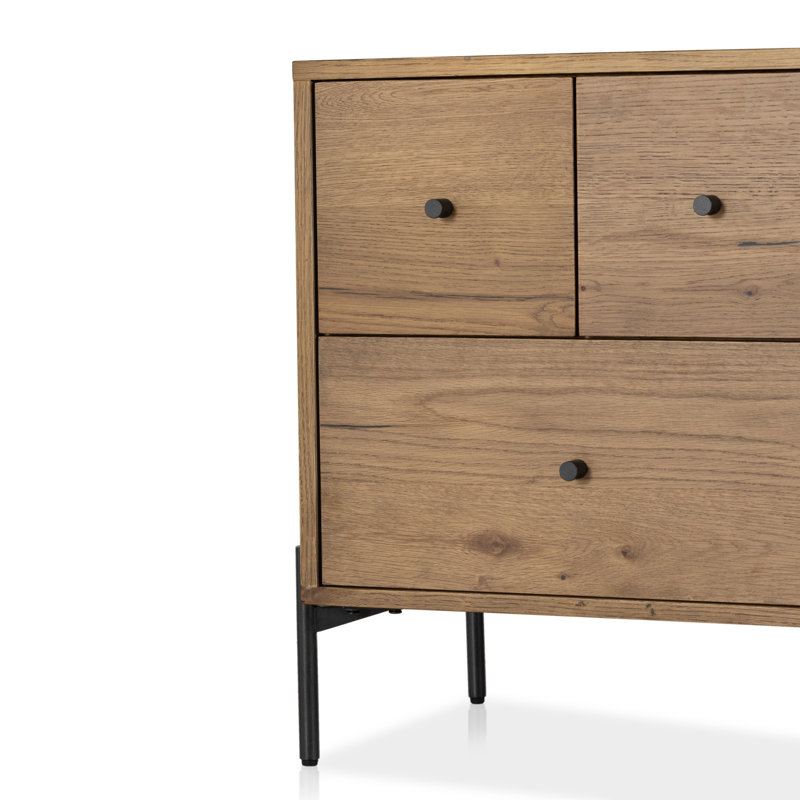 Eaton 3 - Drawer Nightstand, Amber Oak Resin