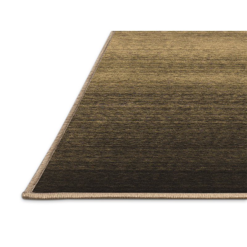 Tapis contemporains brun lavable à la machine 2643, Rectangle 6 pi x 9 pi