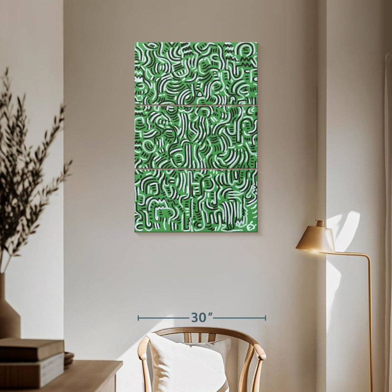 Avery Green Jungle Graffiti, 57" H x 36" W