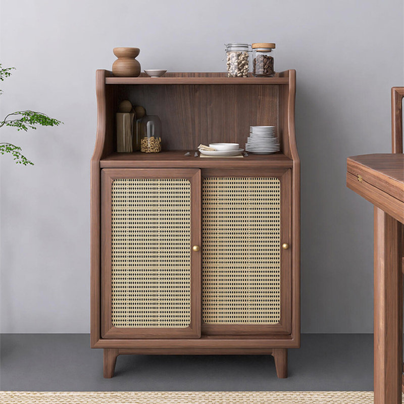 Petite vitrine en rotin New Style chinois
