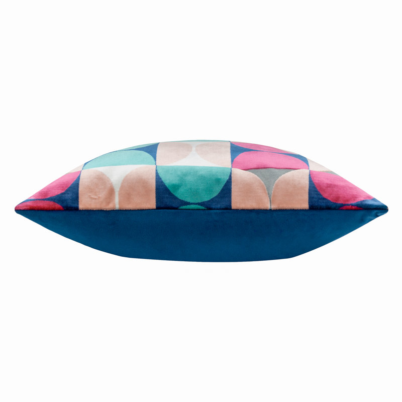 Bardot Geometric Square Cushion Cover, Magenta/Blue