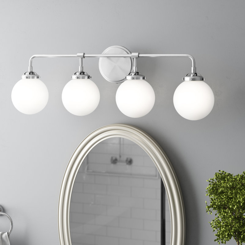 Courville 4 - Light Dimmable Vanity Light, Polished Chrome
