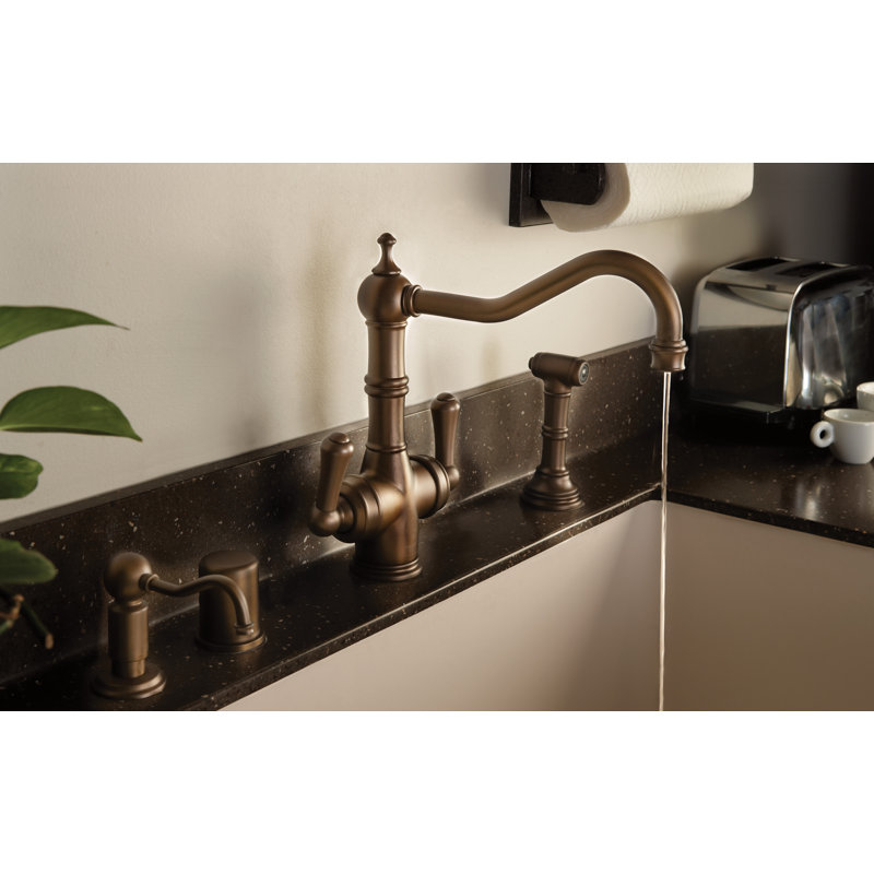 Edwardian™ Hot and Cold Water Dispensers with Accessories, Satin English Gold