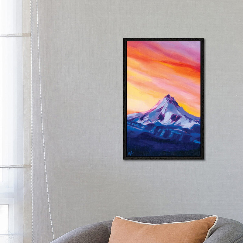 Mountain Study I by Andrea Fairservice - Painting on Canvas, 66.04 cm H x 45.72 cm W, Black Framed