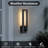 22.5" H Matte Black Steel Integrated LED Outdoor Wall Light 
