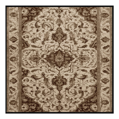 Machine Washable French Brown Area Rug