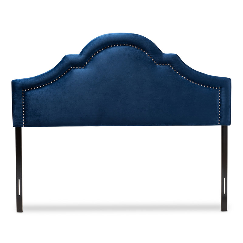 Tête de lit tapissier Leto, Bleu marine, Grand