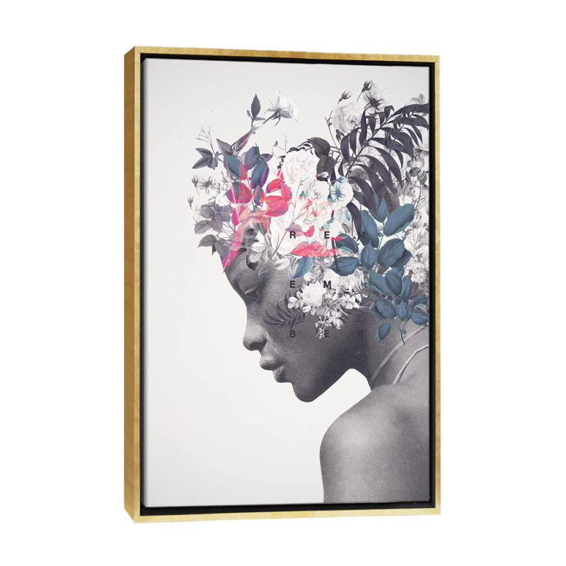 Impression « Memento » par Frank Moth, Toile encadrée d'or, Pas de tapis, H 26 po x l 18 po x 1,5 po