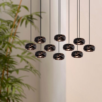 Luminaire suspendu en grappe 10 lumières Bixby