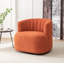 Fauteuil demi-tonneau pivotant rembourré Musaab-1129483426