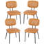 PU Leather Upholstered Side Dining Chairs Set with Backrest (Set of 4)-110573517