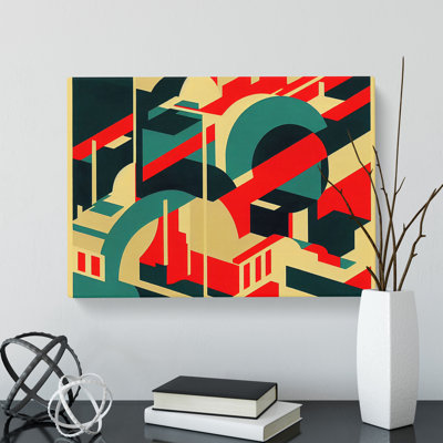 Bauhaus Abstract Architecture - Wrapped Canvas