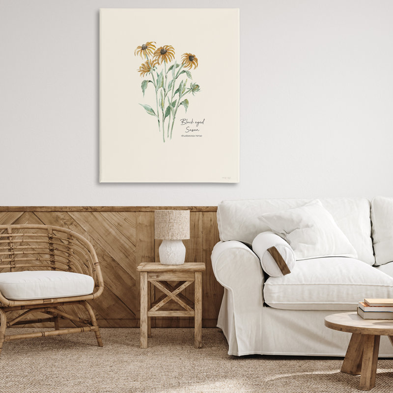 «Black Eyed Susans», art mural sur toile par Cindy Jacobs, H 48 po x l 36 po