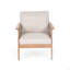 Chaise de patio d'extérieur en bois d'acacia et corde avec coussins (simple)