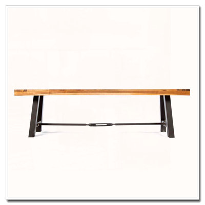 Banc d'extérieur avec panneau à lattes et structure en bois d'acacia