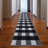 Non-Slip Checkered Plaid Area Rug For Living Room, Hallway Runner, Entryway Rug, Black/Gray/White-1464549459