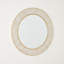 Oval Faux Shagreen Mirror-Gold/Cream-164309171