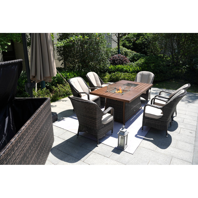 Algird 6 - Person Patio Conversation Set with Cushions