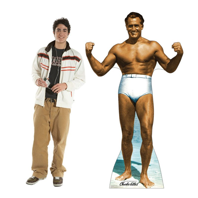 Charles Atlas 70'' Black and White Cardboard Standup