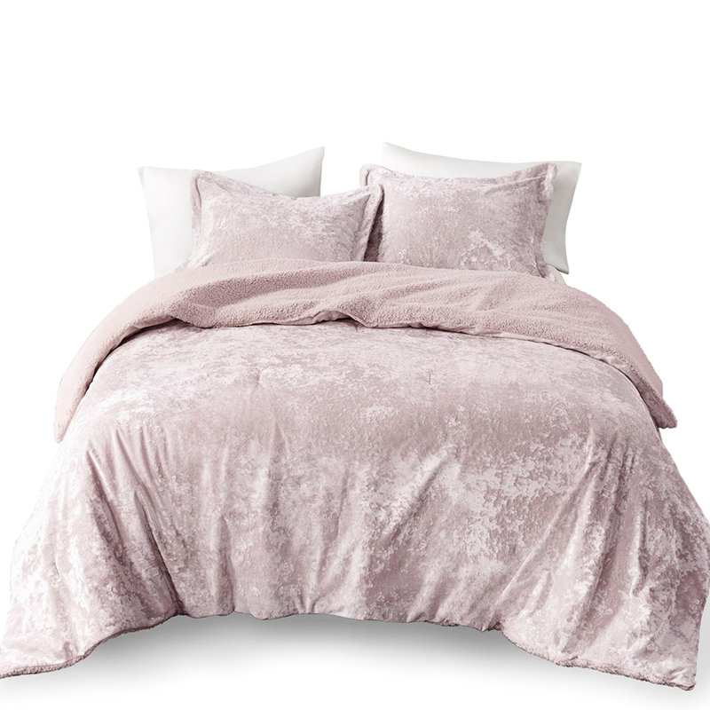 Full/queen Bed Comforter - Soft Velvet And Purple , &
