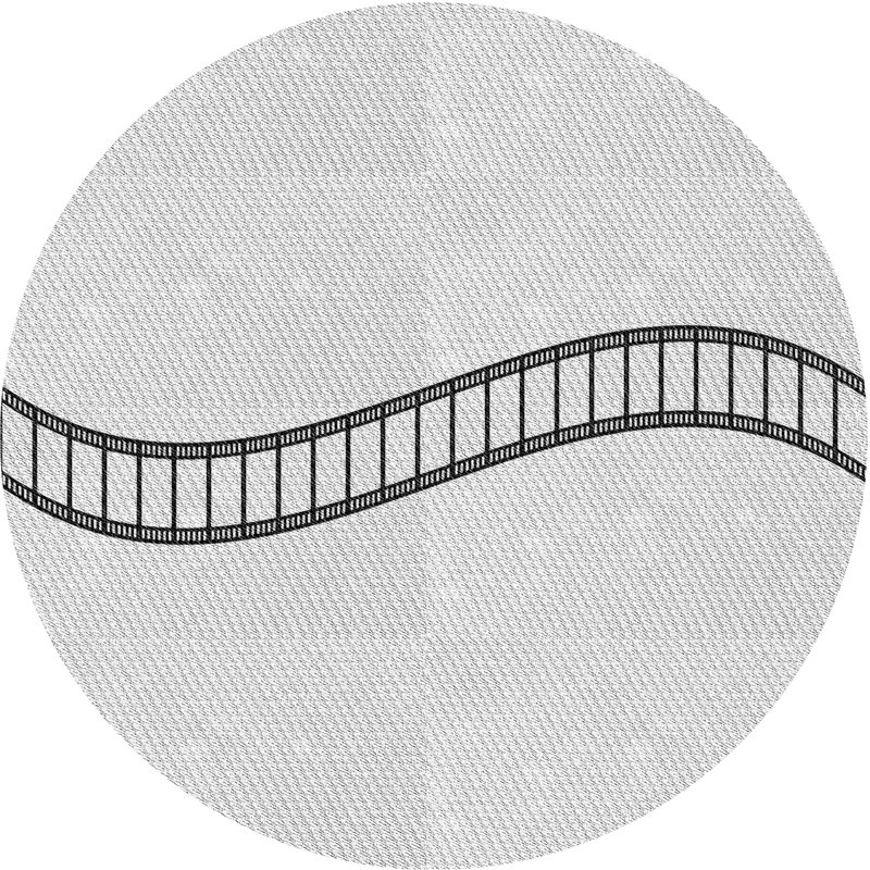 Tapis zone gris clair à motifs, Rond 3 pi
