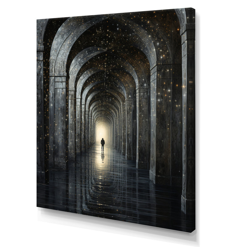 " Tunnel Silent Symphony Pointillism ", 20" H x 12" W x 1" D, Wrapped Canvas