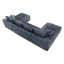 Canapé modulaire compressible en forme de U avec tissu velours côtelé