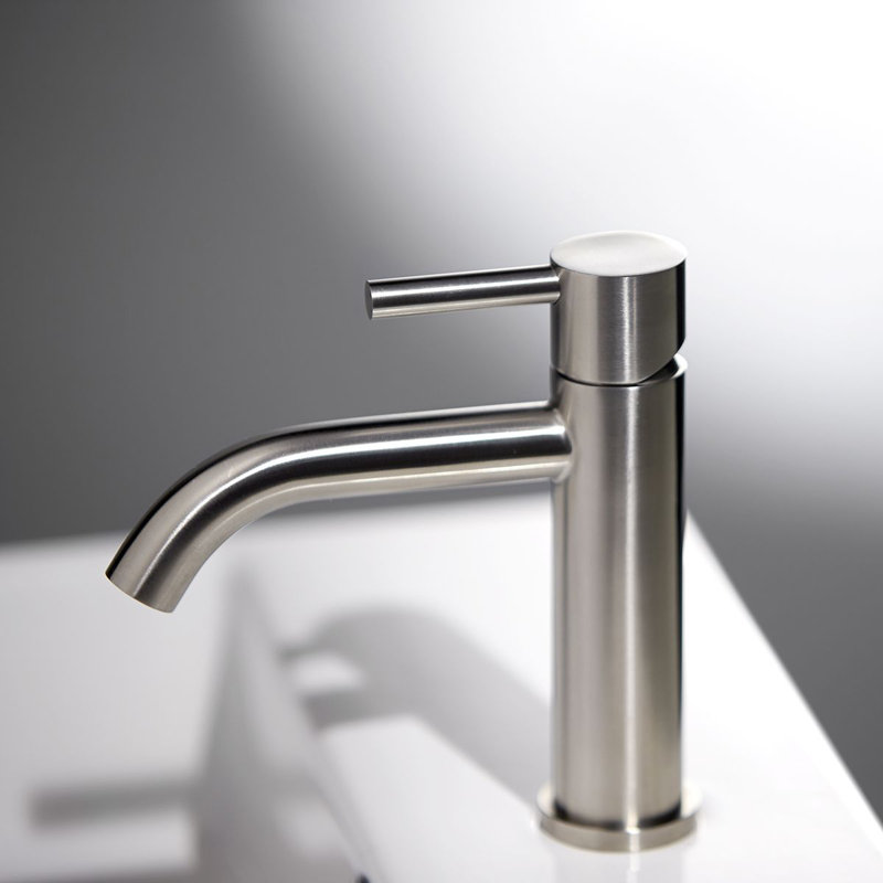 Steel Single Hole Bathroom Faucet