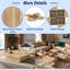 Table basse carrée en placage avec plateau coulissant et beaucoup de rangement