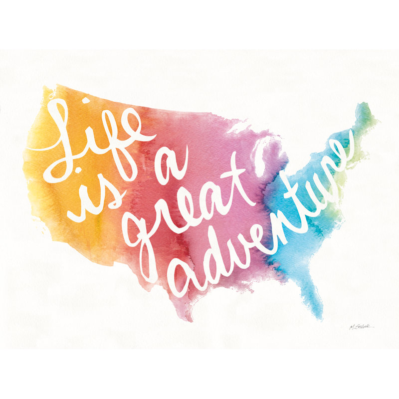 «Watercolor USA» par Mike Schick, reproduction, Toile tendue, Non, H 12 po x l 16 po x P 1,25 po