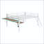 Lit mezzanine double en métal avec bureau intégré et bande lumineuse à DEL-133631692