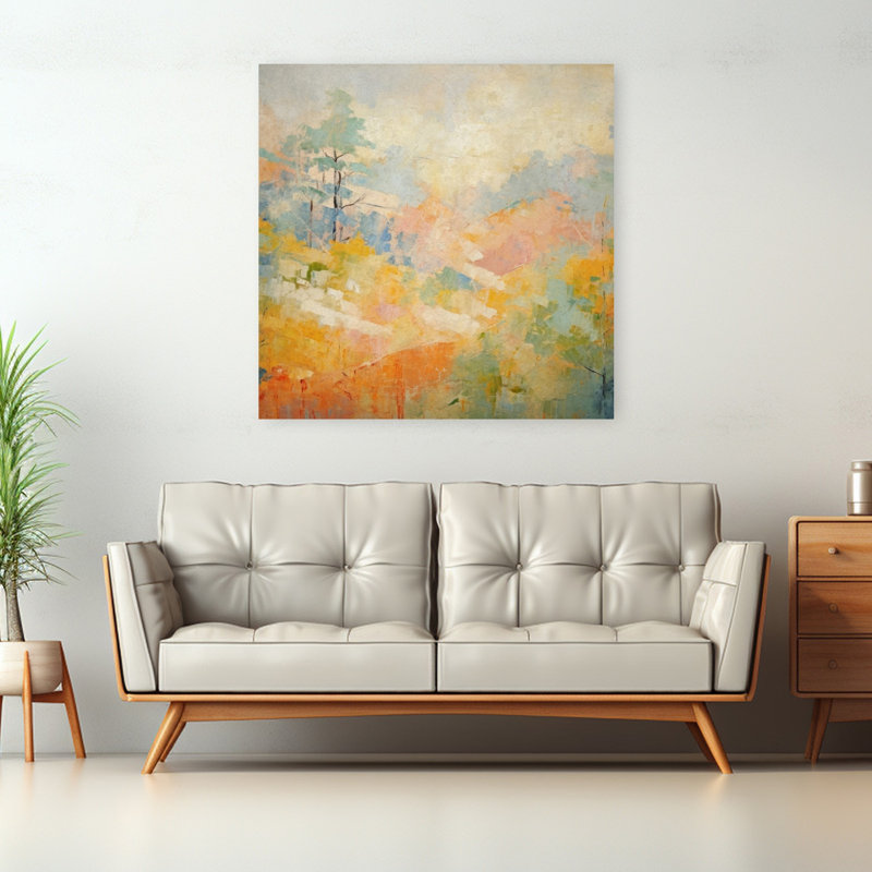 «Dreamy Abstract Forest Abstract Contemporary Modern Autumn Landscape», art mural
