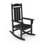 Chaise berçante Lumber Porch en noir - rendant les jardins plus agréables