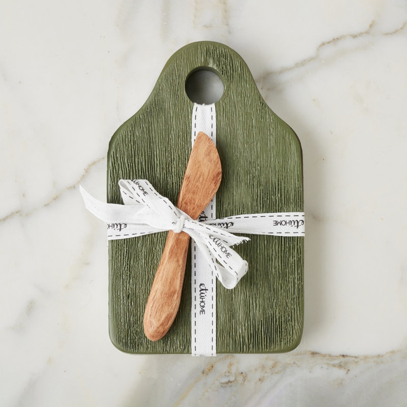 Mini Appetizer Board - Spruce - White Ribbon, Spruce Green, White