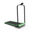 Tapis roulant vert pliable avec inclinaison et guidon pour les séances d'entraînement cardio à domicile