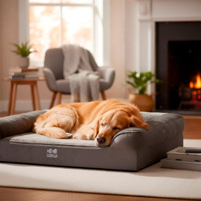 Harbour Housewares - Non-Slip Waterproof Dog Bed