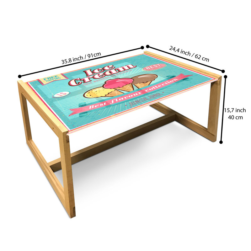 Jaimelyn Sled Coffee Table, 90cm H x 62cm W x 40cm D
