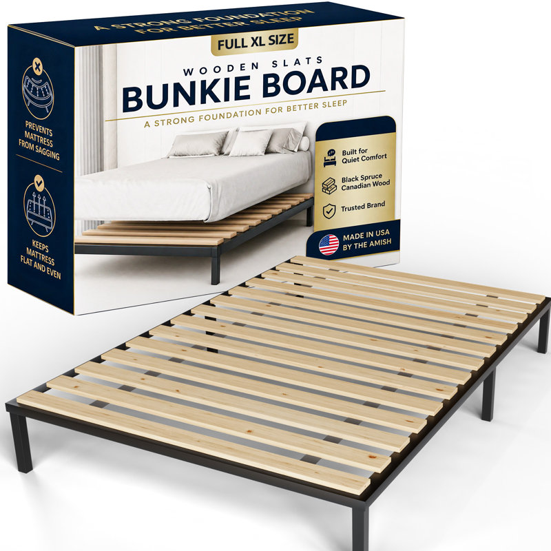 Planche / lattes en bois de support de matelas horizontal de 0,68 po Dunshee, Double / 2 places TG, Latte standard