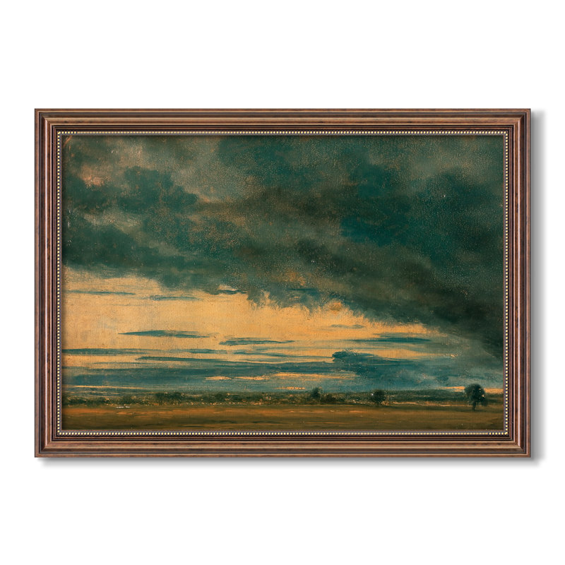 " Cloud Study " by John Constable, 24x34 INNER SIZE, Framed Canvas, Classic Mahogany