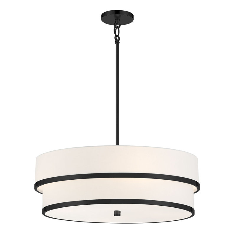 Brayden Studio Arelie Coal With White Pendant Light