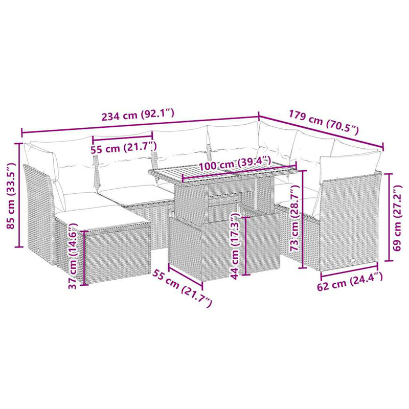 Vidaxl Garden Sofa Set