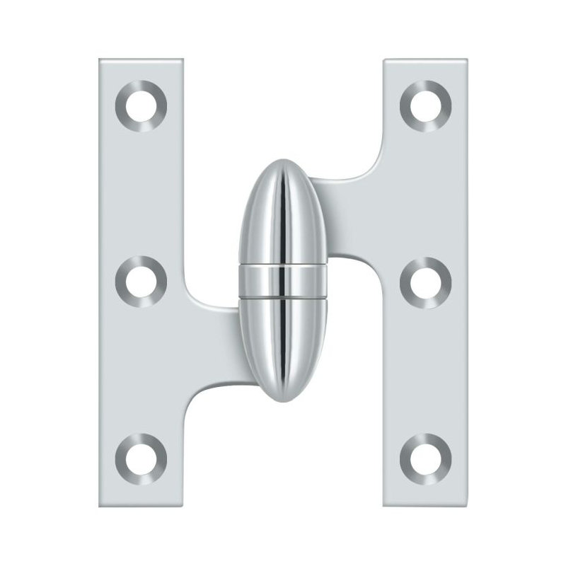 Butt Bearing Hinge, Polished Chrome